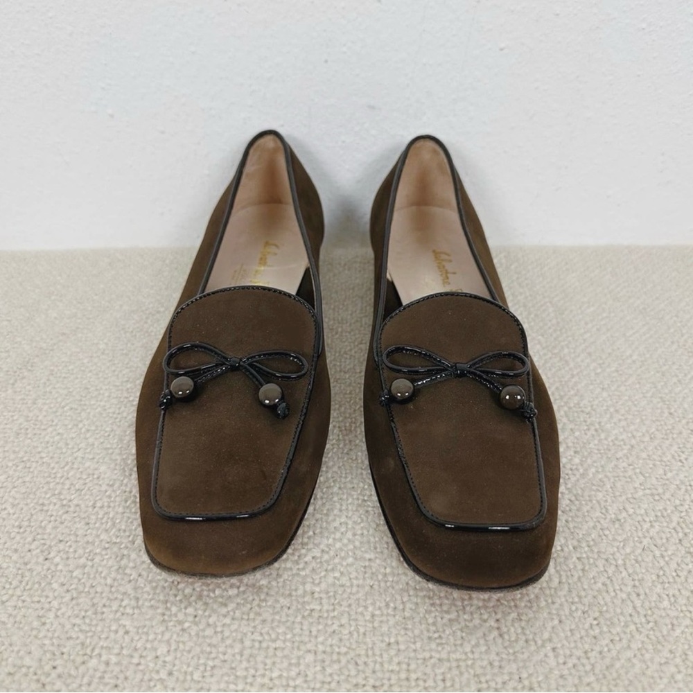 Salvatore Ferragamo Brown Loafers with Black Trim